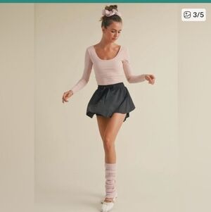 Kimberly C Black Point Skort